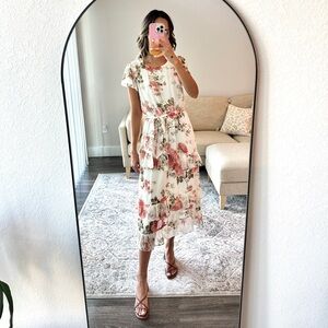Red Dress Boutique Floral Print Midi Dress